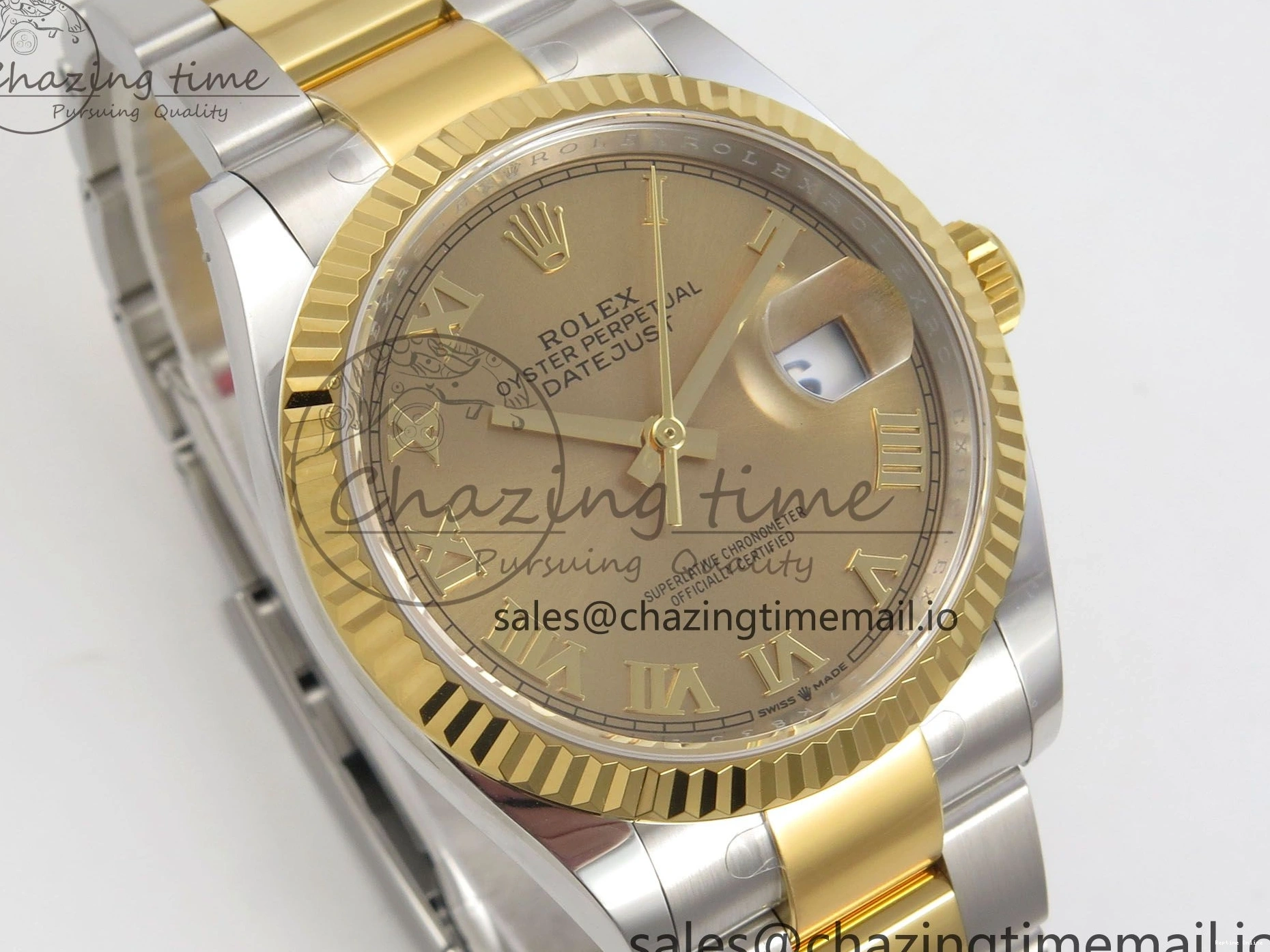 0111 DateJust 36 SS YG ARF 1:1 Best Edition 904L Steel YG Roman Dial on Oyster Bracelet SH SportInspired 101